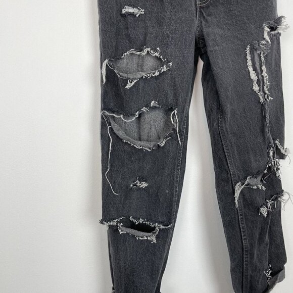 Vintage Levis 26501 1159 Black Distressed Mom Jean Button Fly Size 11 Made USA - Picture 2 of 12